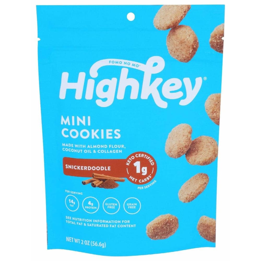 ShelHealth HIGH KEY SNACKS Mini Cookies Snickerdoodle, 2 oz