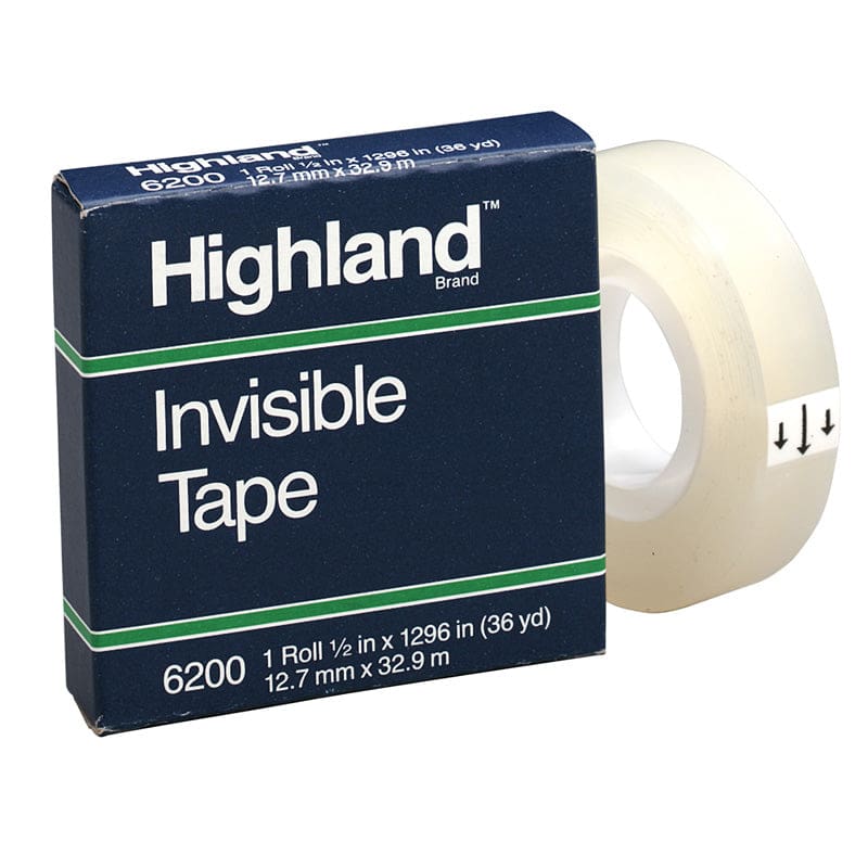 Highland Invisible Tape 1/2X1296In (Pack of 12) - Tape & Tape Dispensers - 3M Company