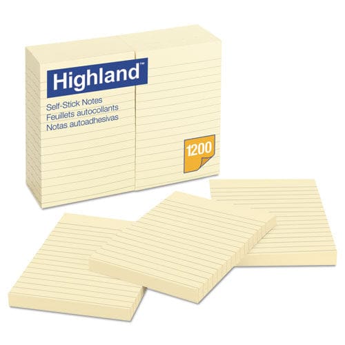 Highland Self-stick Notes 1.38 X 1.88 Yellow 100 Sheets/pad 12 Pads/pack - School Supplies - Highland™