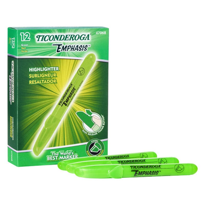 Highlighters Desk Style Green 12Pk Chisel Tip (Pack of 6) - Highlighters - Dixon Ticonderoga Company
