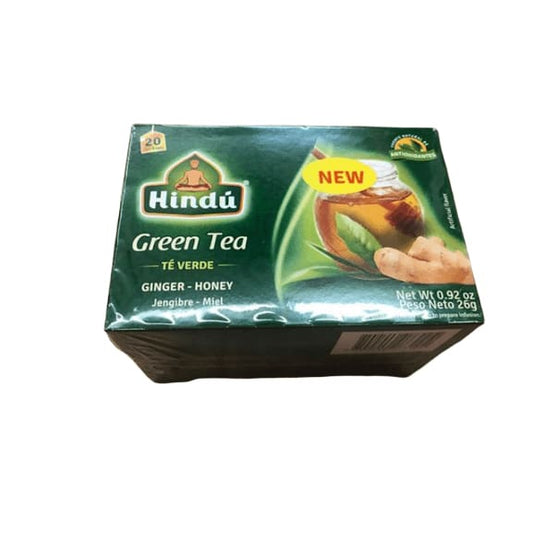 Hindu Green Tea Ginger Honey, 20 Count - ShelHealth.Com