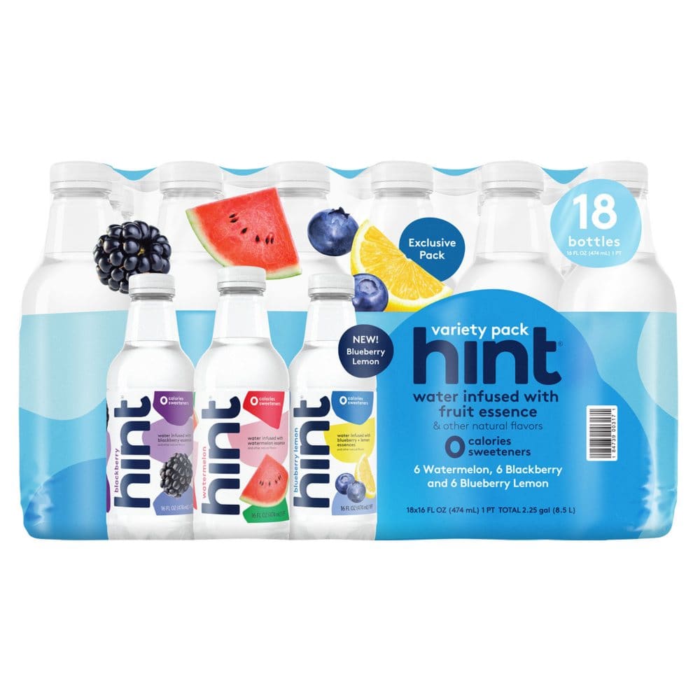 Hint Flavored Water Variety Pack (16 fl. oz., 18 pk.) ShelHealth