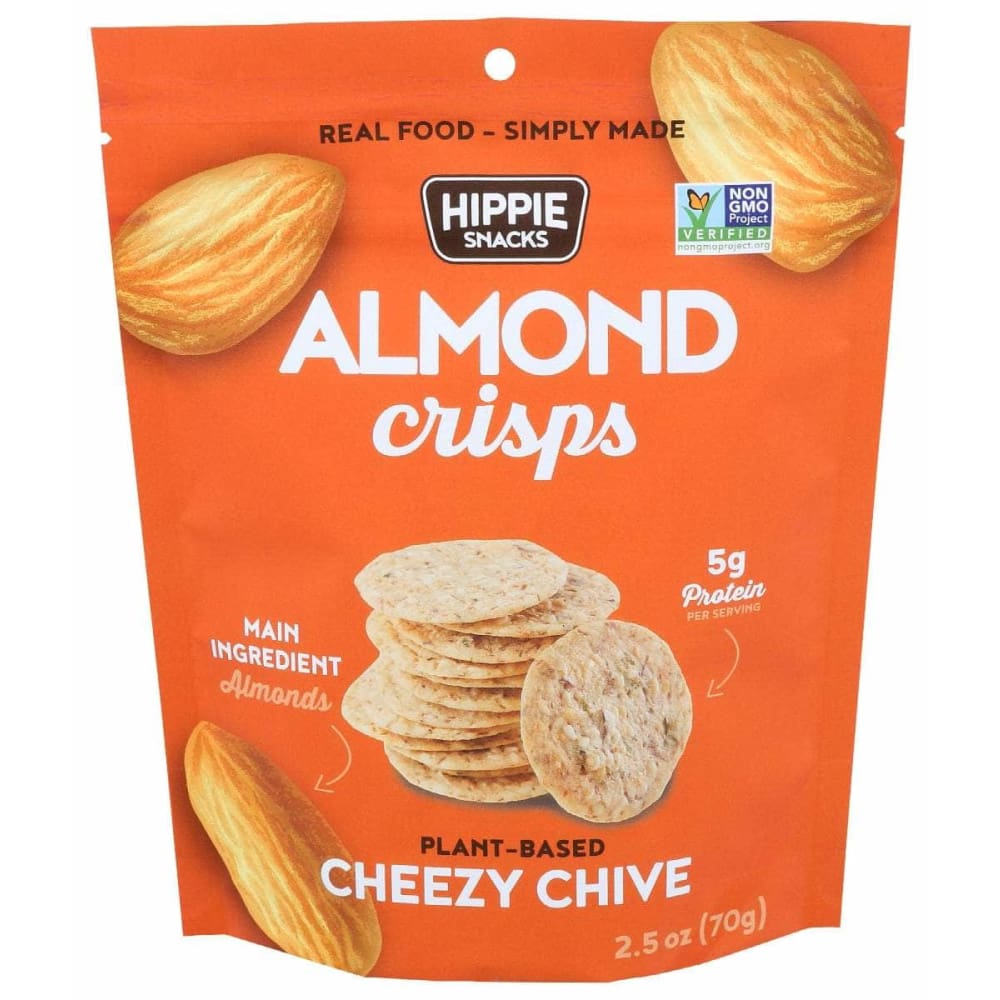 HIPPIE SNACKS Grocery > Snacks HIPPIE SNACKS: Almond Crisps Cheezy Chive, 2.5 oz