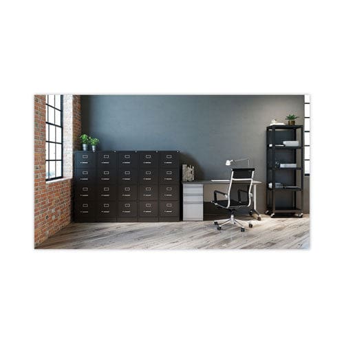 Hirsh Industries Vertical Letter File Cabinet 4 Letter-size File Drawers Black 15 X 22 X 52 - Furniture - Hirsh Industries®