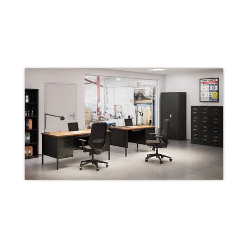 Hirsh Industries Vertical Letter File Cabinet 4 Letter-size File Drawers Black 15 X 26.5 X 52 - Furniture - Hirsh Industries®
