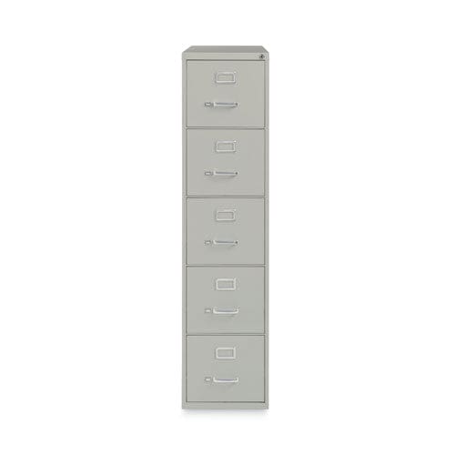 Hirsh Industries Vertical Letter File Cabinet 4 Letter-size File Drawers Light Gray 15 X 26.5 X 61.37 - Furniture - Hirsh Industries®
