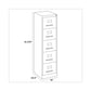 Hirsh Industries Vertical Letter File Cabinet 5 Letter-size File Drawers Putty 15 X 26.5 X 61.37 - Furniture - Hirsh Industries®