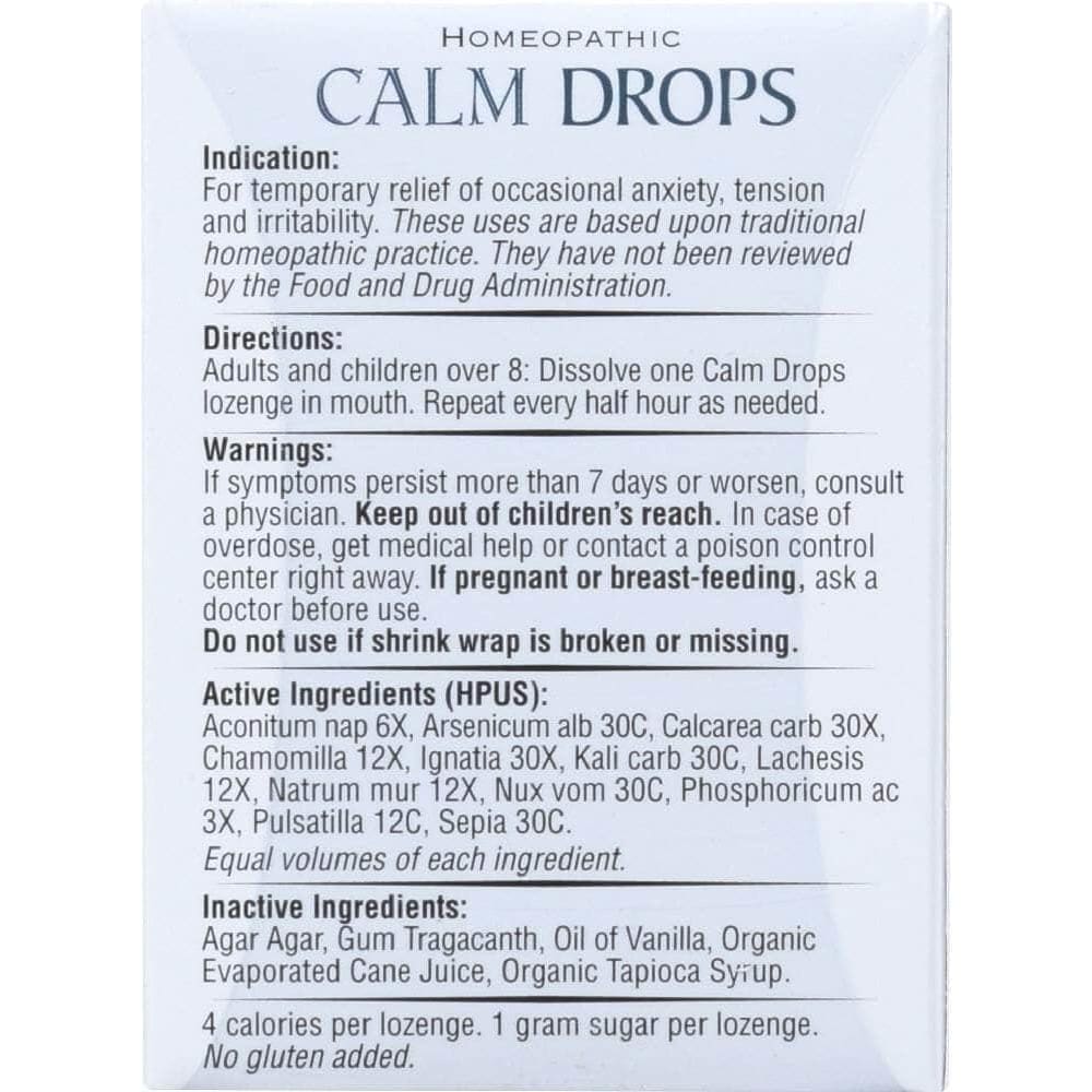 Historical Remedies Historical Remedies Homeopathic Calm Drops, 30 Lozenges