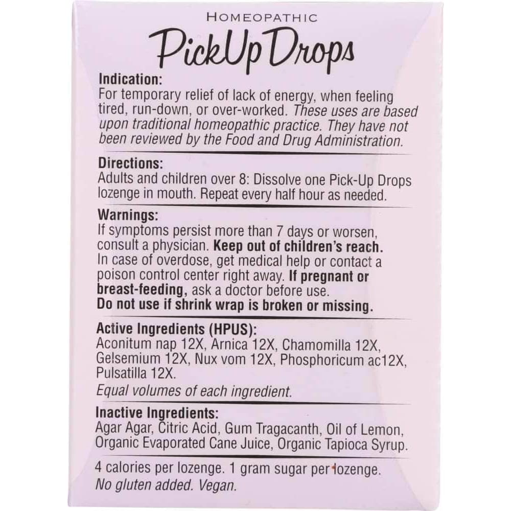 Historical Remedies Historical Remedies Homeopathic Pick Up Drops for Energy, 30 Lozenges