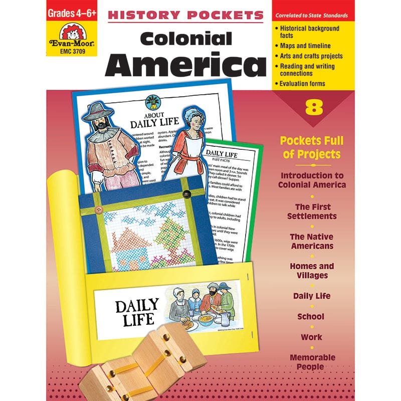 History Pockets Colonial America (Pack of 2) - History - Evan-moor