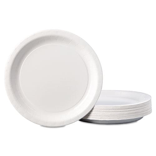 Hoffmaster Coated Paper Dinnerware Plate 9 Dia White 50/pack 10 Packs/carton - Food Service - Hoffmaster®