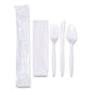 Hoffmaster Economy Cutlery Kit Fork/knife/spoon/napkin White 250/carton - Food Service - Hoffmaster®