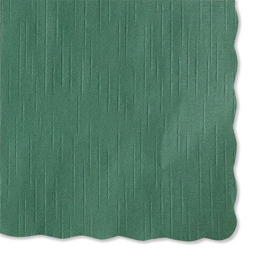Hoffmaster Solid Color Scalloped Edge Placemats 9.5 X 13.5 Hunter Green 1,000/carton - Food Service - Hoffmaster®