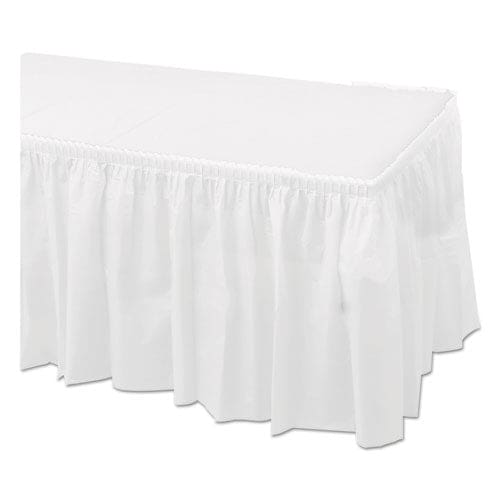 Hoffmaster Tableskirts Plastic 29 X 14 Ft White 6/carton - Food Service - Hoffmaster®