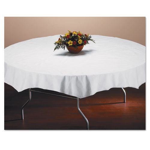 Hoffmaster Tissue/poly Tablecovers 82 Diameter White 25/carton - Food Service - Hoffmaster®