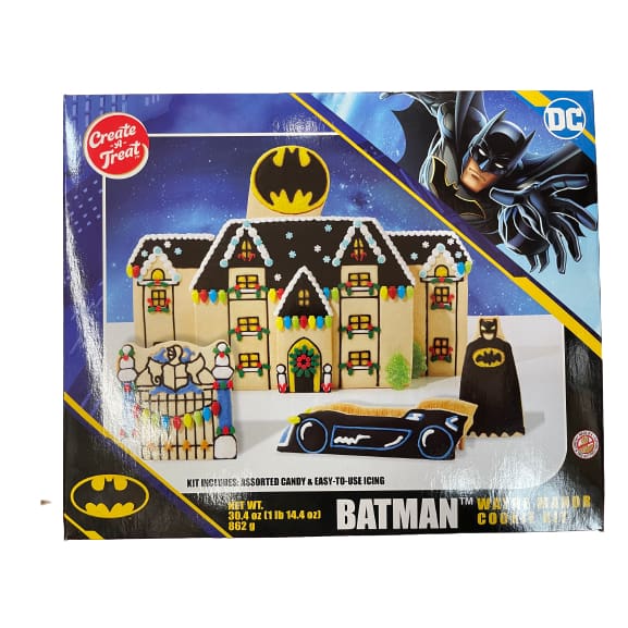 Holiday Batman Wayne Manor Cookie Kit Create A Treat Decorating Kit 30.4 oz - Holiday Batman
