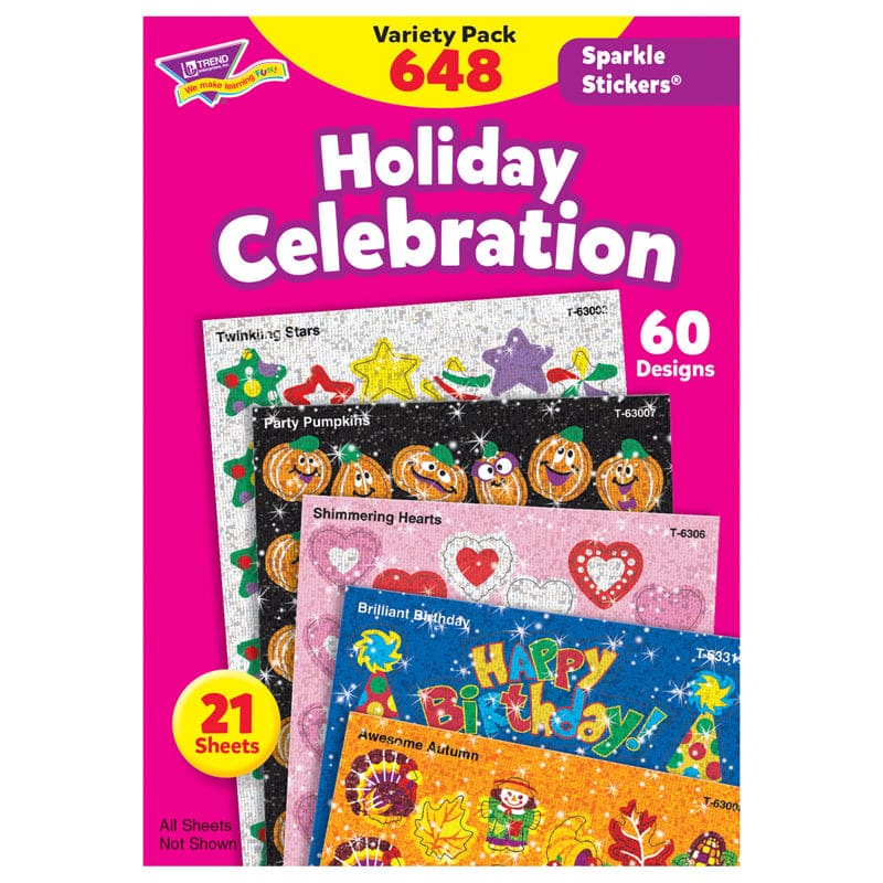 Holiday Celebration Sparkle Stickers (Pack of 2) - Holiday/Seasonal - Trend Enterprises Inc.