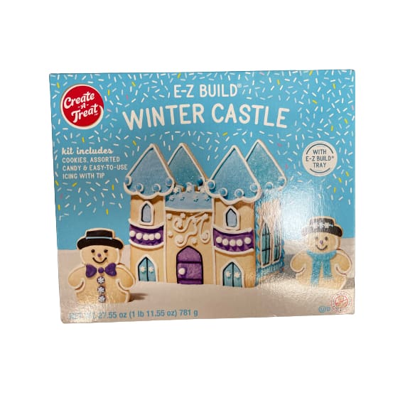Holiday Create-A-Treat Cookie Decorating Kit E-Z Build Vanilla Winter Castle 27.55oz - Holiday