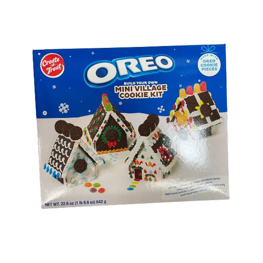 Holiday Oreo Chocolate Mini Village Cookie Kit Create A Treat Building and Decorating Kit 22.6oz - Holiday