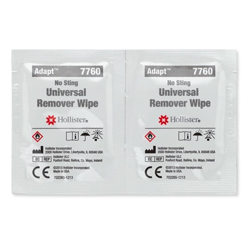 Hollister Adhesive Remover Wipes Univers Box of 50 - Ostomy >> Ostomy Accessories - Hollister