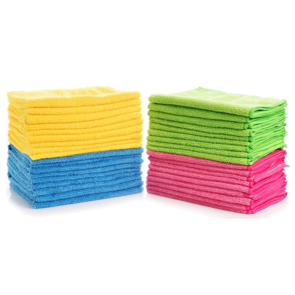 Hometex Microfiber Towels (48 pk. 4 colors) - Cleaning Supplies - Hometex Microfiber