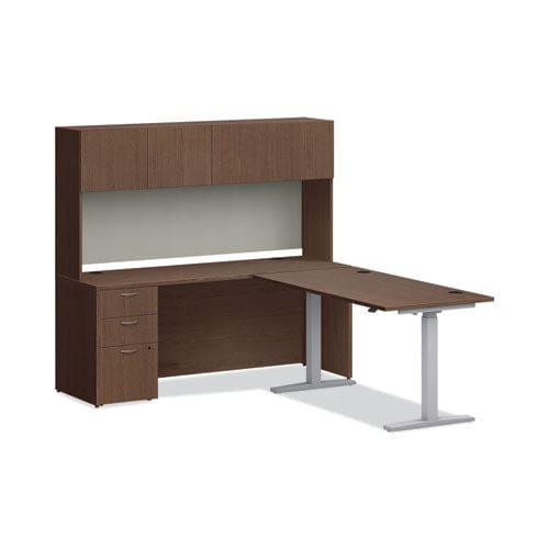 HON Mod Desk Hutch 3 Compartments 72w X 14d X 39.75h Sepia Walnut - Furniture - HON®