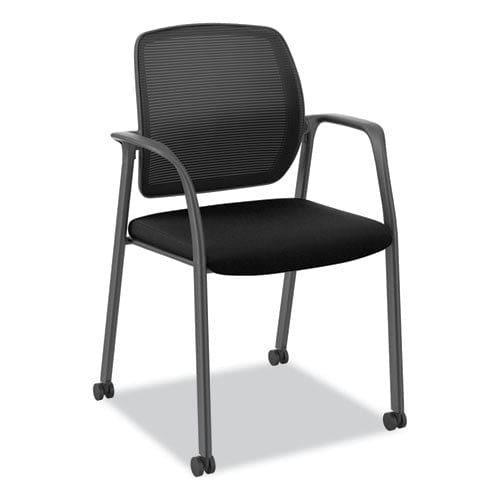 HON Nucleus Series Recharge Guest Chair Supports Up To 300 Lb 17.62 Seat Height Black Seat/back Black Base - Furniture - HON®