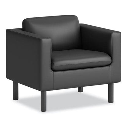 HON Parkwyn Series Club Chair 33 X 26.75 X 29 Black Seat Black Back Black Base - Furniture - HON®