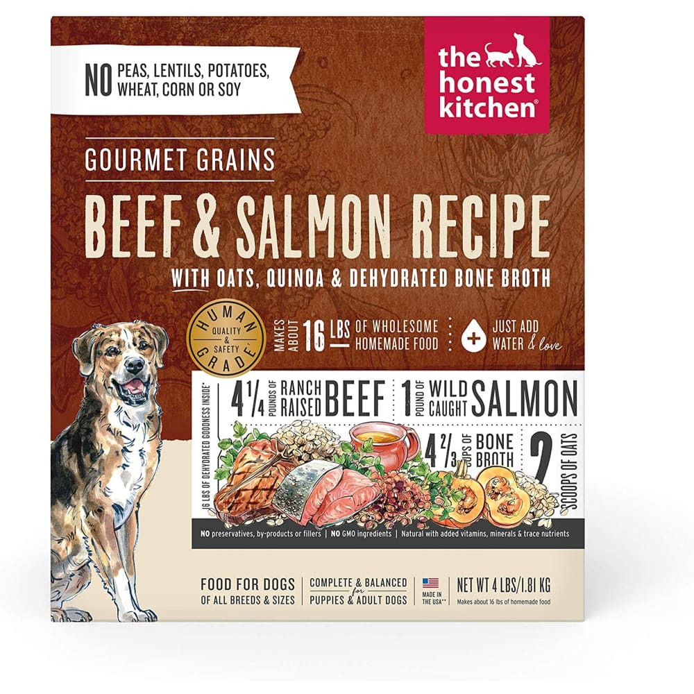 Honest Kitchen Dog Gourmet Grain Beef and Salmon 4lbs. Box - Pet Supplies - Honest Kitchen