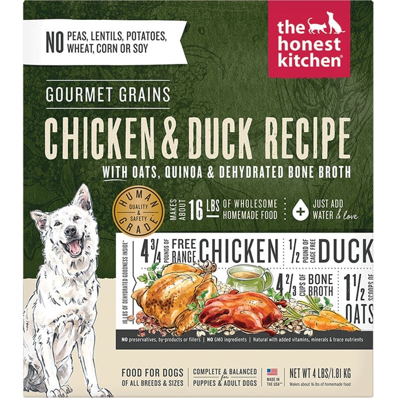 Honest Kitchen Dog Gourmet Grains Chicken and Duck 4lbs. Box - Pet Supplies - Honest Kitchen