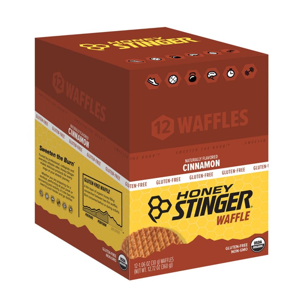 Honey Stinger Gluten Free Waffle Box Pack Cinnamon (12 ct.) - Diet Nutrition & Protein - Honey Stinger