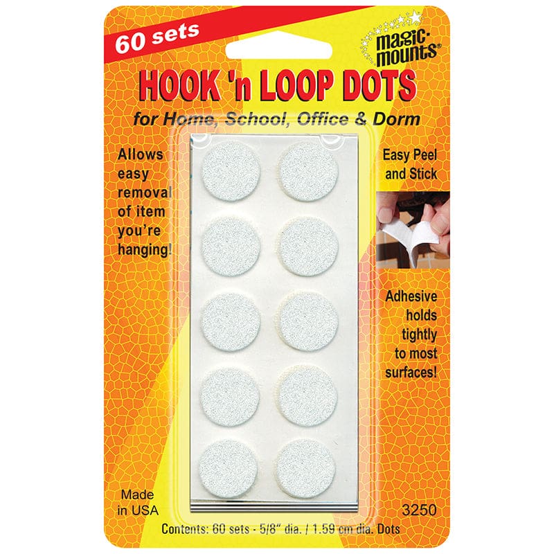 Hook N Loop 5/8 Dots 60 Sts (Pack of 8) - Velcro - Miller Studio
