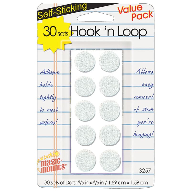 Hook N Loop 5/8In Dots 30 Sets (Pack of 10) - Velcro - Miller Studio
