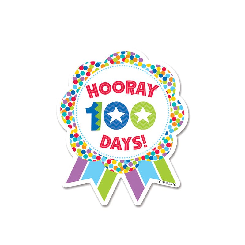 Hooray 100 Days Ribbon Reward (Pack of 8) - Badges - Creative Teaching Press