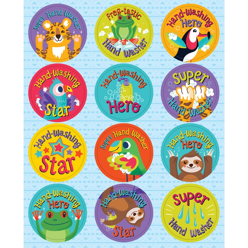 Hooray For Handwashing Stickers One World (Pack of 12) - Stickers - Carson Dellosa Education