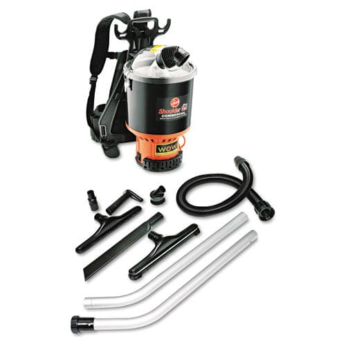 Hoover Commercial Backpack Vacuum 6.4 Qt Tank Capacity Black - Janitorial & Sanitation - Hoover® Commercial