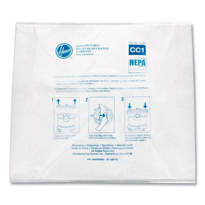 Hoover Commercial Disposable Vacuum Bags Hepa Cc1 10/pack - Janitorial & Sanitation - Hoover® Commercial