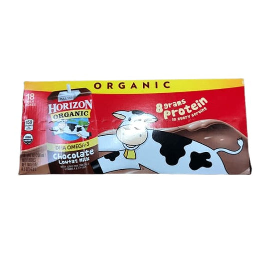 Horizon Organic, Chocolate Lowfat Organic Milk Box, 8 Fl. Oz (Pack of 18) - ShelHealth.Com