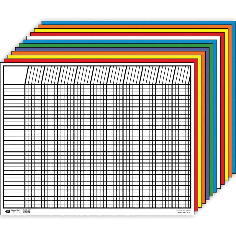 Horizontal Chart Set 12/Pk - Incentive Charts - Creative Shapes Etc. LLC