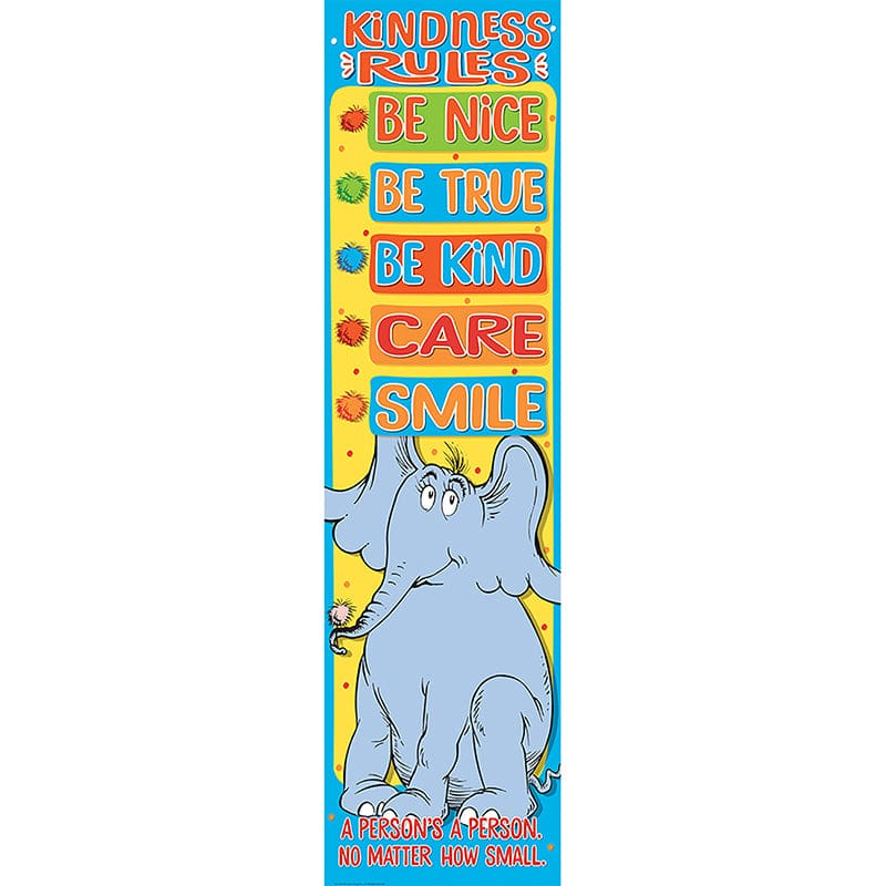 Horton Kindness Rules Banner Vertical (Pack of 10) - Banners - Eureka