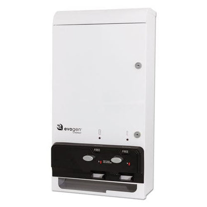 HOSPECO Evogen Feminine Hygiene Dispenser Metal 14 X 7.75 X 26.25 White/black - Janitorial & Sanitation - HOSPECO®