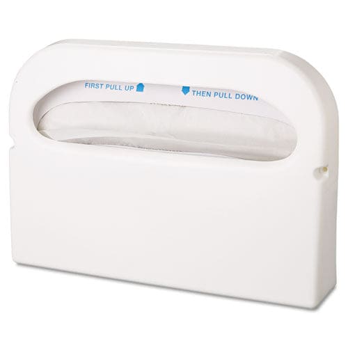 HOSPECO Health Gards Toilet Seat Cover Dispenser Half-fold 16 X 3.25 X 11.5 White 2/box - Janitorial & Sanitation - HOSPECO®