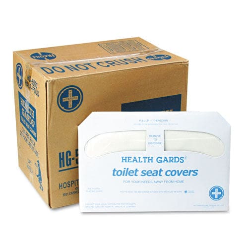 HOSPECO Health Gards Toilet Seat Covers 14.25 X 16.5 White 250 Covers/pack 20 Packs/carton - Janitorial & Sanitation - HOSPECO®