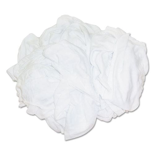 HOSPECO New Bleached White T-shirt Rags Multi-fabric 25 Lb Polybag - Janitorial & Sanitation - HOSPECO®