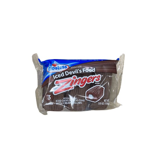 Hostess Devil's Food Artificially Flavored Zingers Single Serve, 3 ...