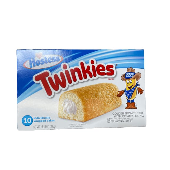 HOSTESS HOSTESS TWINKIES, Creamy Golden Sponge Cake, Individually Wrapped, 10ct 13.58 oz