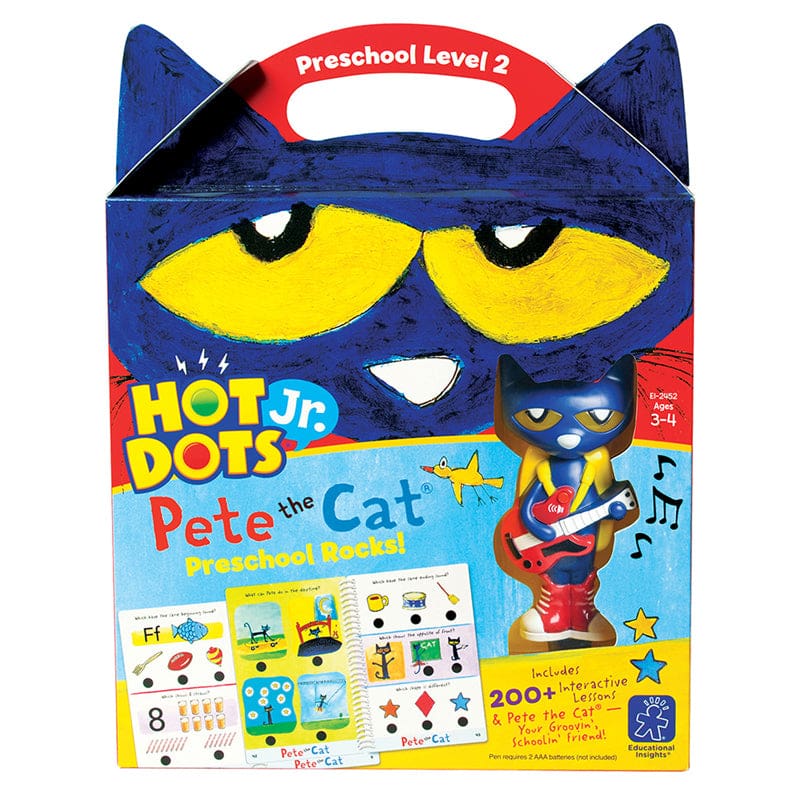 Hot Dots Jr Pete The Cat Preschool Rocks Set & Pen - Hot Dots - Learning Resources