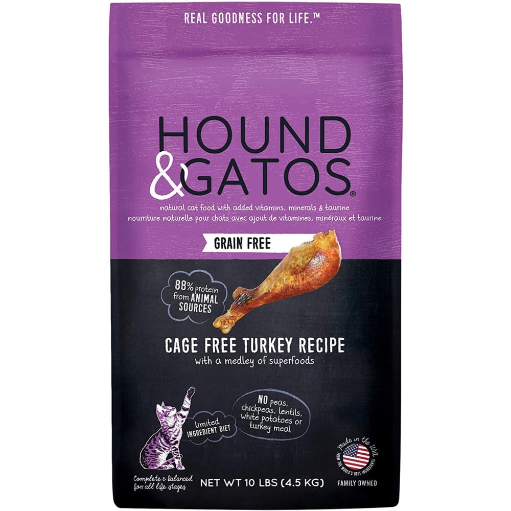 Hound and Gatos Cat Grain Free Turkey 10Lb - Pet Supplies - Hound and Gatos