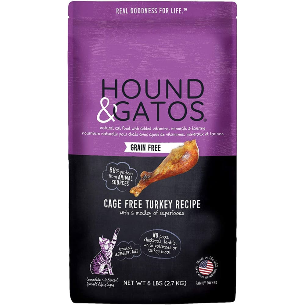 Hound and Gatos Cat Grain Free Turkey 6Lb - Pet Supplies - Hound and Gatos