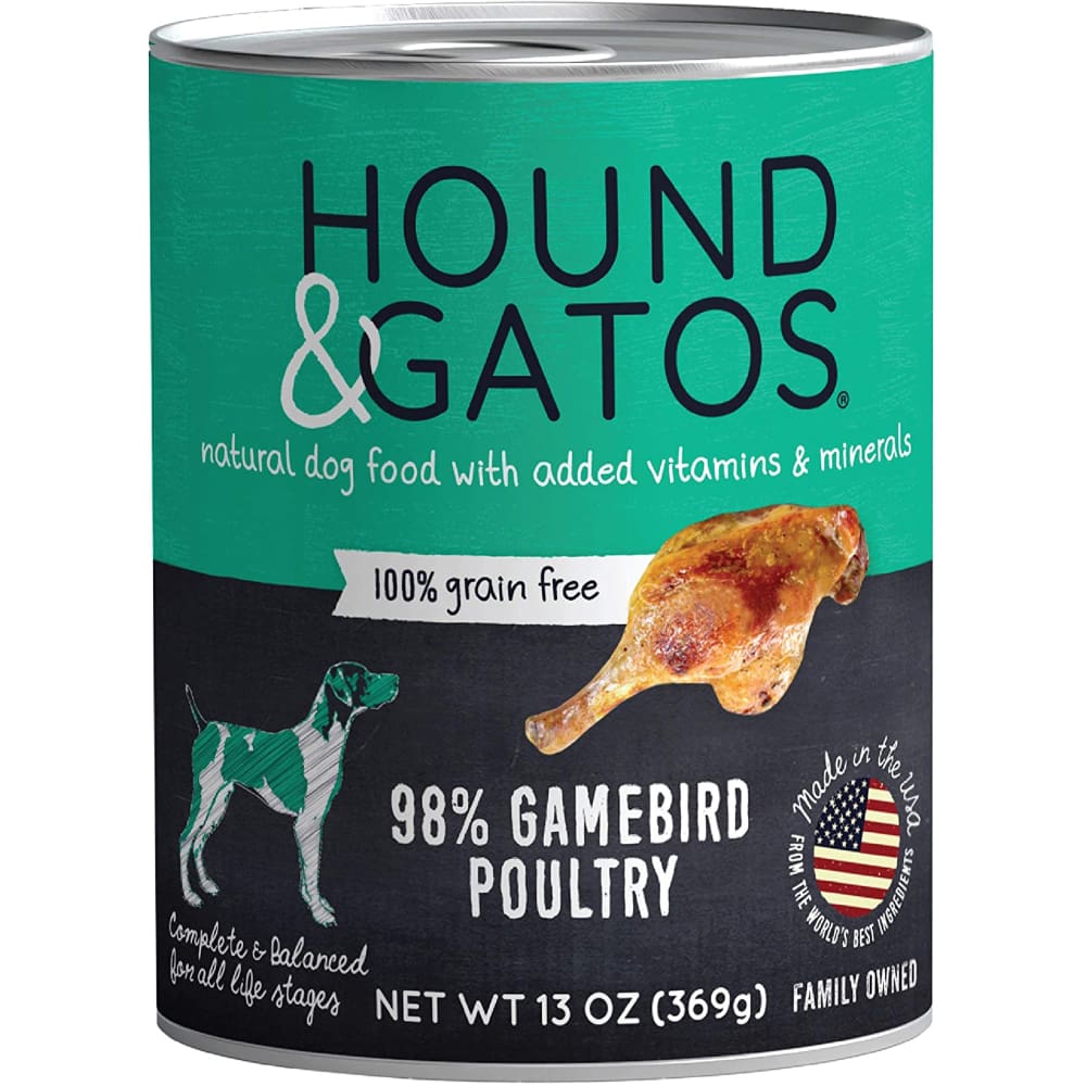 Hound and Gatos Dog Grain Free Gamebird 13oz. (Case of 12) - Pet Supplies - Hound and Gatos